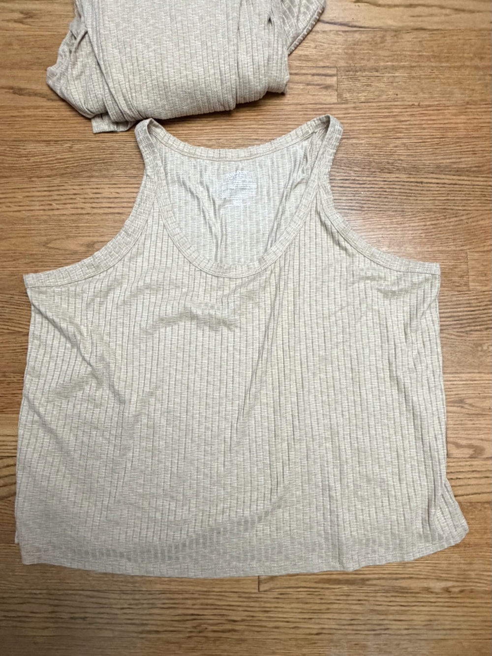 Joyspun Women’s 3-Piece Ribbed Lounge Set Size 2X 18W-20W Oatmeal - Picture 4 of 9